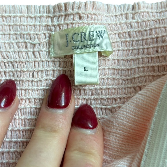 J. Crew Collection Strapless Ruffled Dress in Light Peach Pink Size Large - Picture 5 of 8